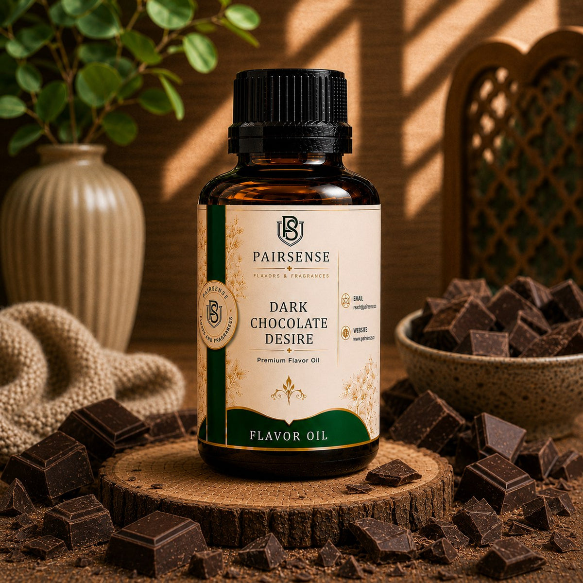 Pairsense Dark Chocolate Desire premium flavour oil bottle
