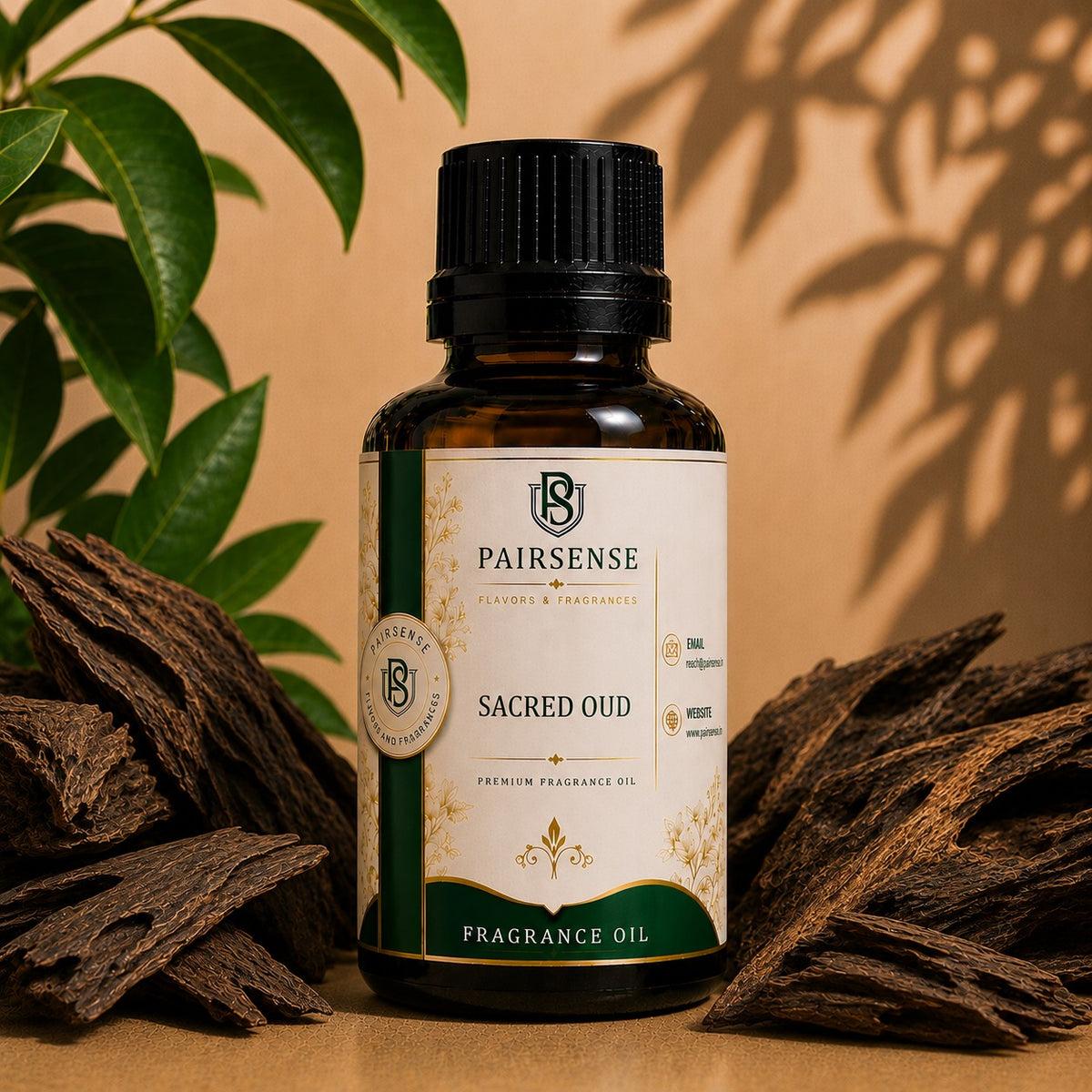 Pairsense Sacred Oud premium fragrance oil bottle
