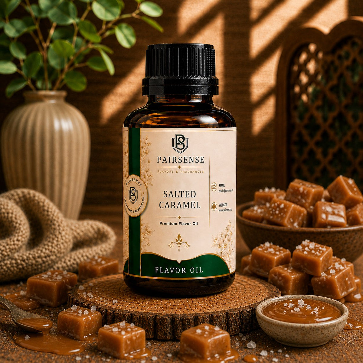 Pairsense Salted Caramel premium flavour oil bottle