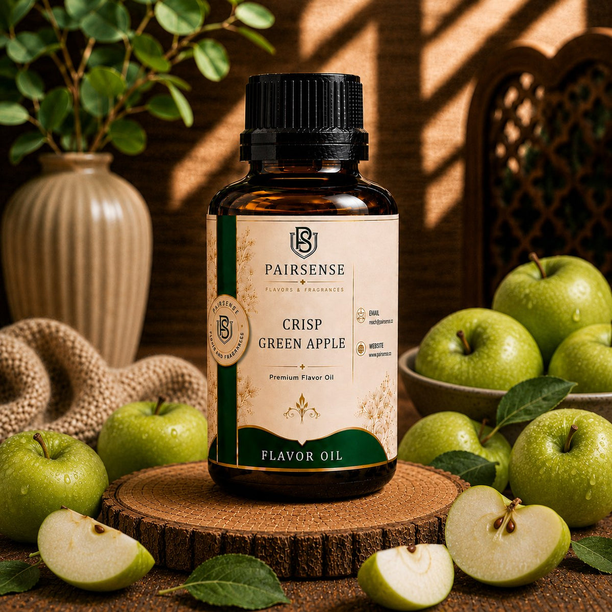 Pairsense Crisp Green Apple premium flavour oil bottle