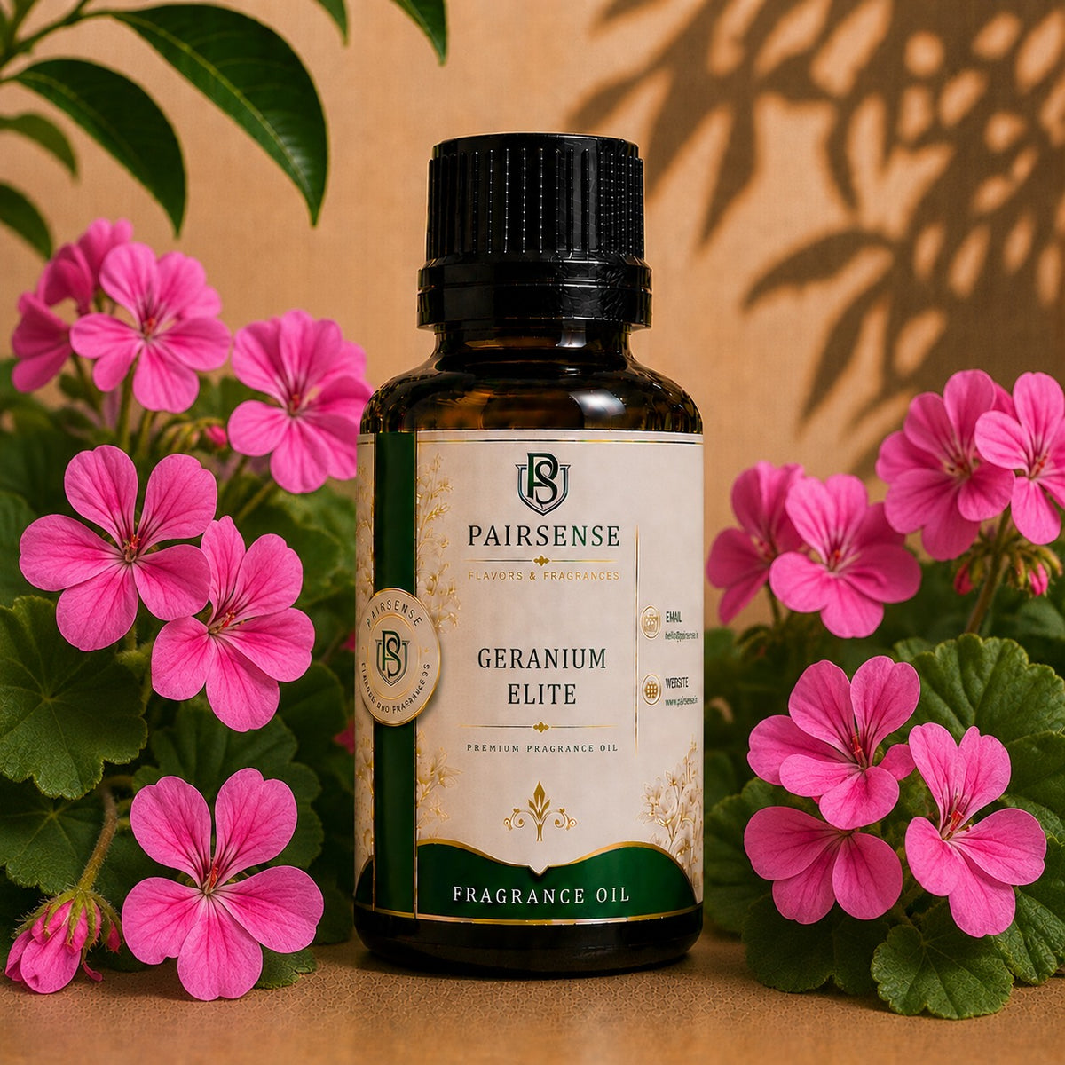 Pairsense Geranium Elite premium fragrance oil bottle