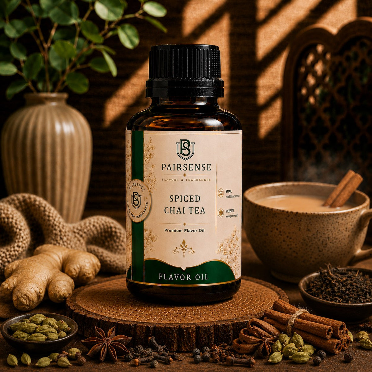 Pairsense Spiced Chai Tea premium flavour oil bottle
