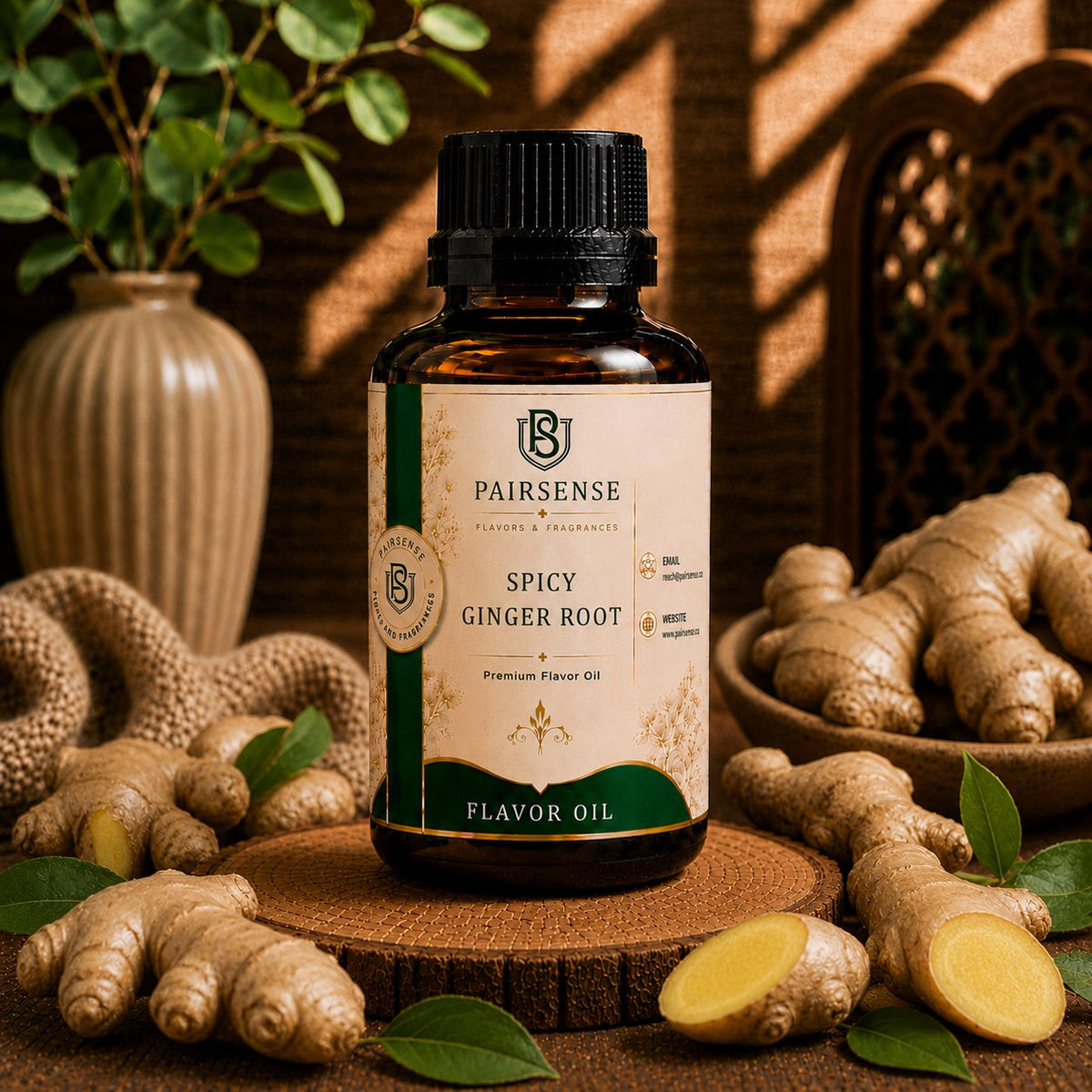 Pairsense Spicy Ginger Root premium flavour oil bottle