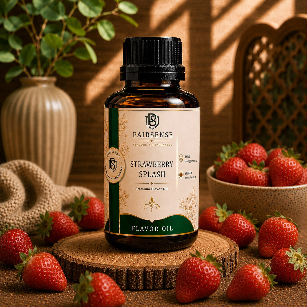 Pairsense Strawberry Splash premium flavour oil bottle